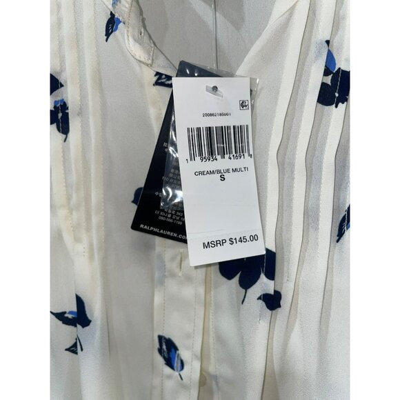 NWT Ralph Lauren Ladies Floral Georgette BlouseLauren Petite Size S/P - Picture 6 of 9